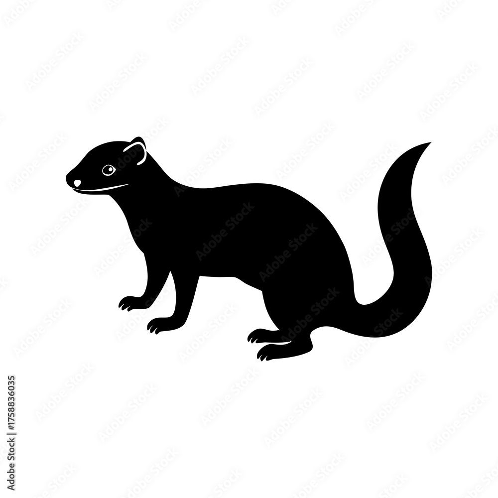 Fototapeta premium mongoose silhouette