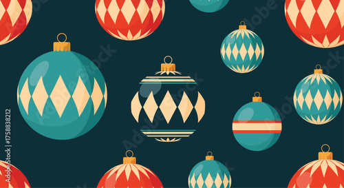 A festive collection of retro pixel art Christmas ornaments.