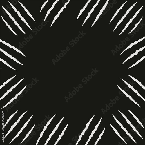 claw marks frame with empty space for text on colorful background