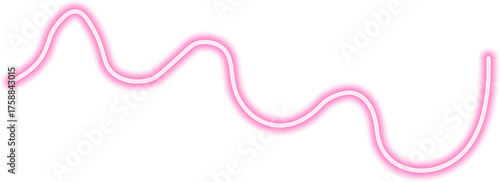Freeform neon line with wiggly, abstract movements and dynamic flow creating an energetic composition.