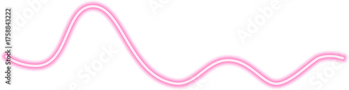 Softly curved neon stroke with a gentle flowing motion and a luminous abstract effect.