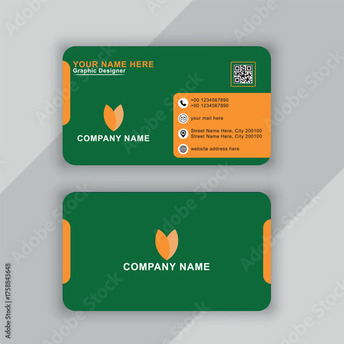 Modern Business Card Template Professional Corporate Design Set