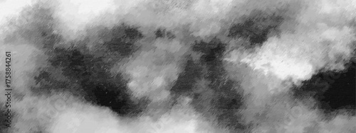 Moody Black and White Cloudscape With Dramatic Sky and Subtle Storm Clouds or Ethereal Smoke with a Textured Canvas Effect creating a dramatic, atmospheric mood.