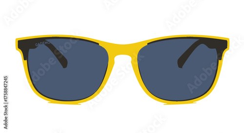 Stylish yellow sunglasses with dark lenses perfect for summer adventures and sunny days, adding a pop of color and protecting your eyes with flair
