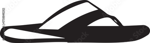 Vector art of flip flop silhouette for summer vacation