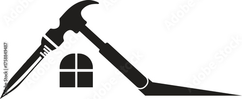 House with hammer icon