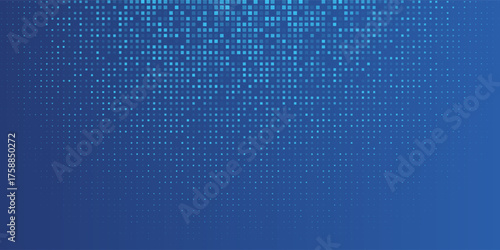 Blue Tech Finance Fintech Background Abstract Pixel Pattern. Abstract Business Tech Science Vector Backdrop EPS 10