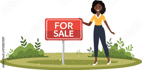 sale, business, woman, sign, people