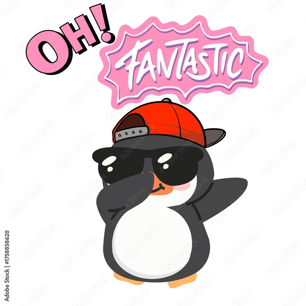 Fototapeta premium Penguin oh ! Fantastic design