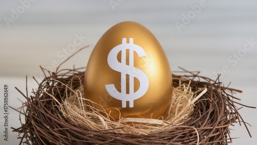 Large Golden Nest Egg Savings Account