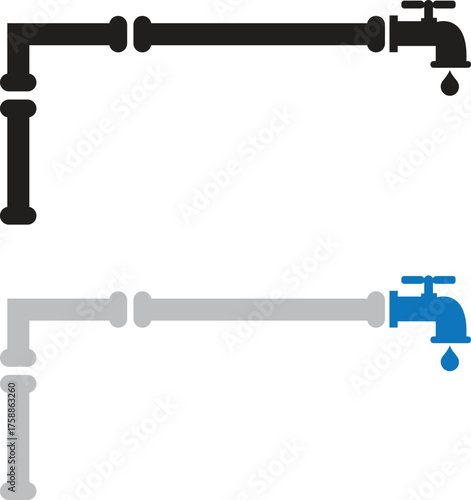 pipe with tap icon