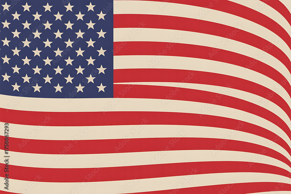 Obraz premium Stars and stripes pattern, representing national identity and patriotism, a symbol of freedom.