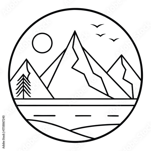 Stock image keywords describing a vector illustration of a sailboat on the ocean include nautical travel, summer vacation, marine symbol, and a vessel on the sea