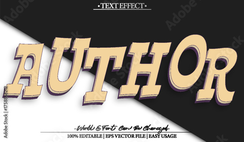 Creative Author Writer Literature Story Text Effect Editable Alphabet
