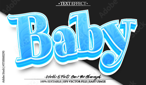 Cute Baby Newborn Sweet Nursery Text Effect Editable Alphabet