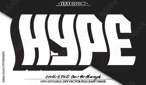 Hype Trendy Buzz Excitement Viral Energy Text Effect Editable Alphabet