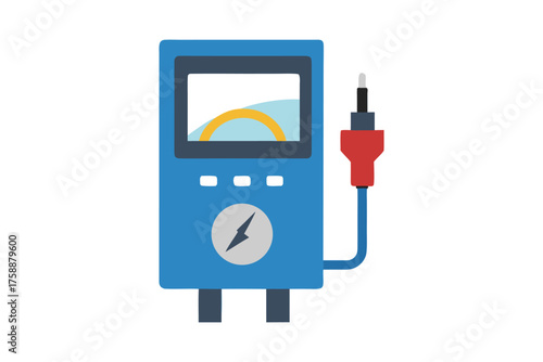 DC Polarity Tester Circuit Diagram Vector on White Background