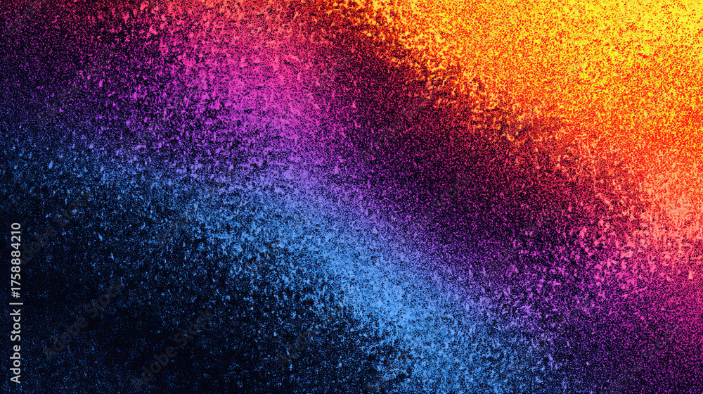 Fototapeta premium Vibrant speckled blue and orange gradient field
