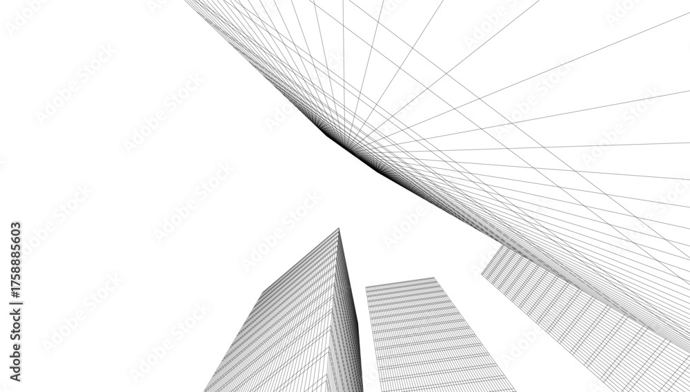 Fototapeta premium Abstract architectural background vector illustration