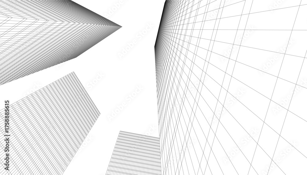 Fototapeta premium Abstract architectural background vector illustration