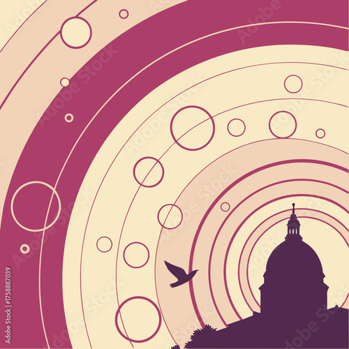 vector illustration of an abstract background with stars