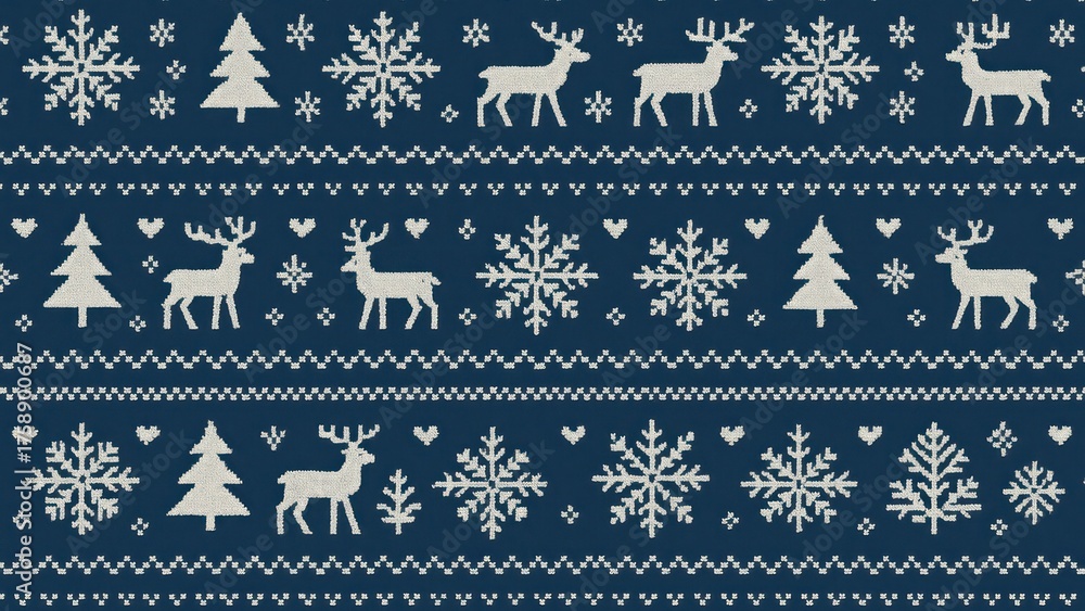 Obraz premium Festive winter pattern desktop wallpaper