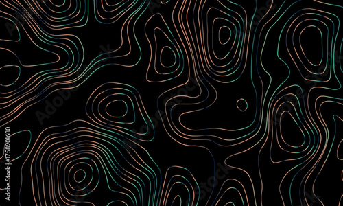 Topographic map background geographic line map with seamless ornament design. Seamless pattern with lines Topographic map 