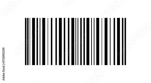 Barcode vector icon or bar code scan label for product price tag. Generic barcode lines for retail checkout and product labeling. Easily editable vector illustration