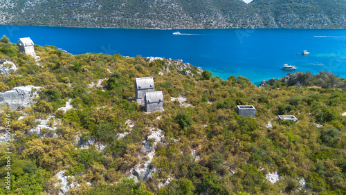 Aerial view with drone. Kal...
