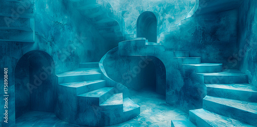 An image of a decorative staircase,Generated AI