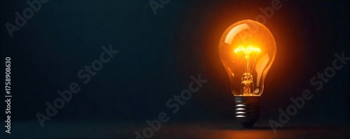 Bright Lightbulb Illuminating Darkness Inspiration, Innovation, and New Ideas