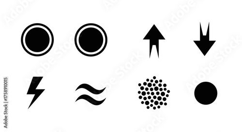 Essential vector icons set for graphic design projects and creative applications, versatile design