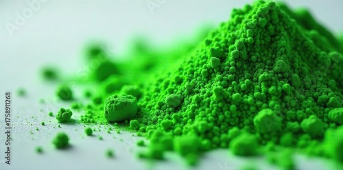 Close-up of Powdery Green Substance Texture, Color, and the Eerie Sense of Danger it Evokes ? Ideal for Law Enforcement, Crime Scene, and Medical Illustrations
