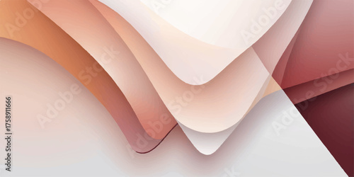 Abstract red background illustration with smooth curved lines design, a futuristic wave pattern vector art texture