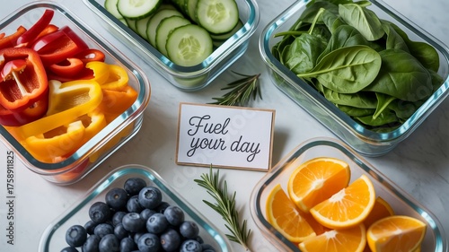 Fuel your day with vibrant fresh foods beautifully arranged in glass containers for healthy eating inspiration and meal prep, showcasing wellness trends