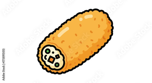 Golden Fried Spring Roll with Savory Filling.