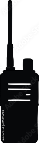 Radio transceiver silhouette vector graphic