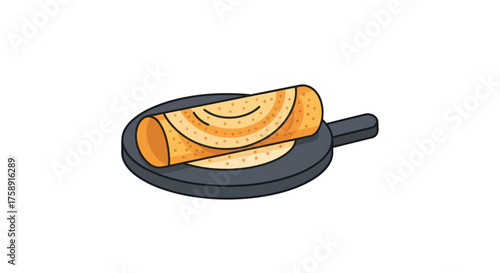 Crispy Dosa on a Hot Plate: A Delicious South Indian Culinary Delight.