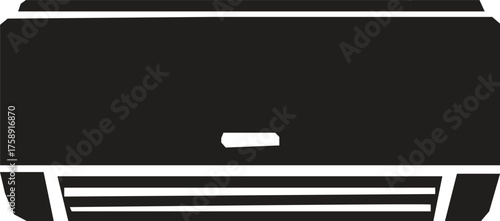 Black silhouette icon of a wall mounted air conditioner unit.