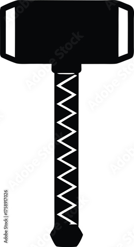 Viking hammer mjolnir vector graphic