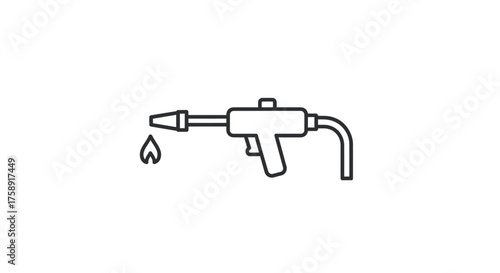 Simple Outline Illustration of a Pressure Washer Nozzle.