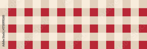 Abstract groovy seamless red checkered background. Retro gingham pattern with warm tones, perfect for kitchen textiles, picnic tablecloths, graphic design and digital textures
