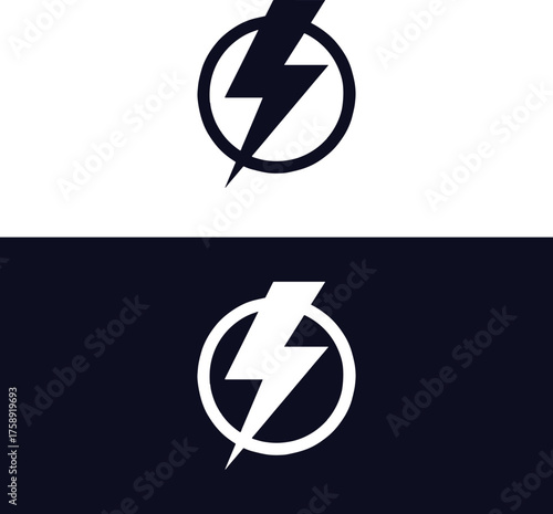 Dynamic Power Bolt Icon for Energy and Technology