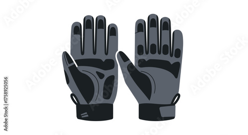 Pair of rugged dark grey tactical gloves with black accents.