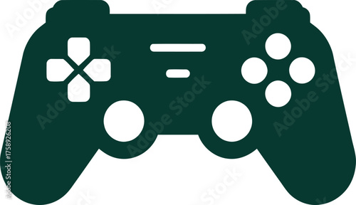 Print Video Game Controller Icon – Gaming Joystick Vector Illustration