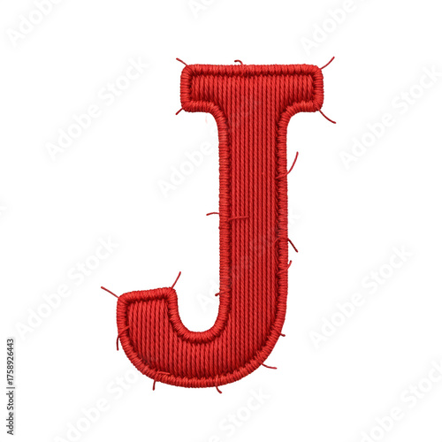 Embroidered patch of the letter 