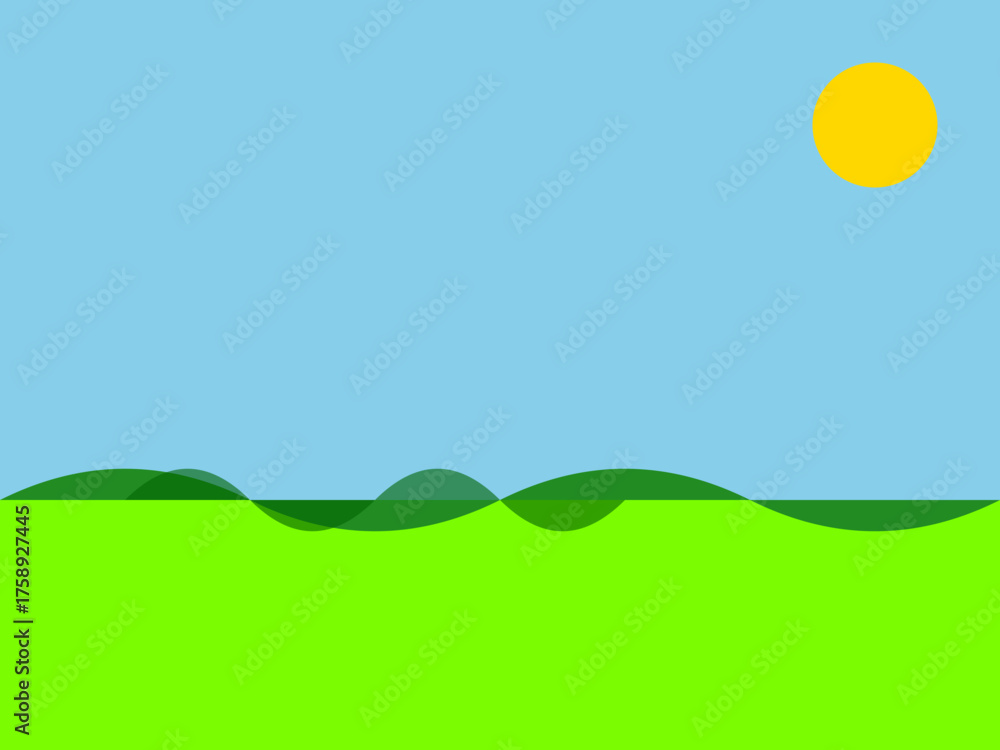Obraz premium Meadow Vector Icon
