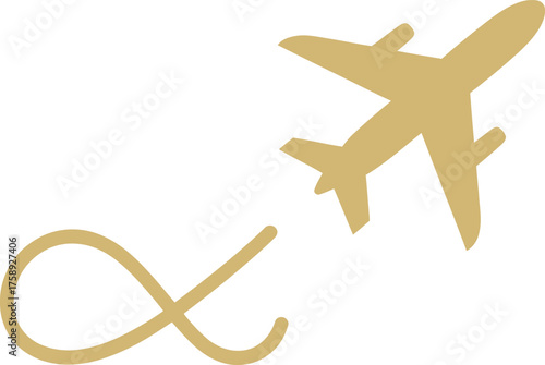Airplane Take Off Icon and Runway Symbol Vector Illustration | Departure and Travel Concept