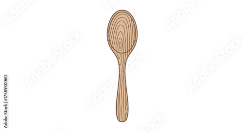 Hand-carved light brown wooden spoon with natural wood grain texture.