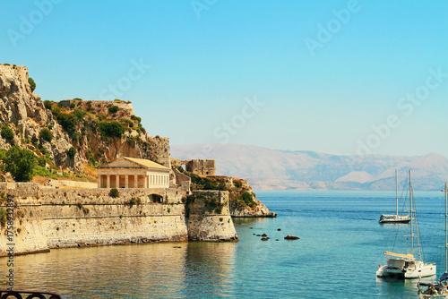 Panotamic view of Old Fortress Paleo Frourio and Saint George's